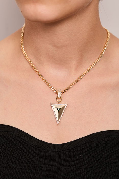 Heliophilia Silver CK9944Yesil Collar de Metal Verde